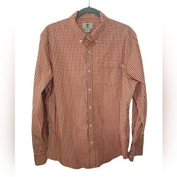 Timberland Men's Long Sleeve Checked Button-down size Large - Picture 2 of 5